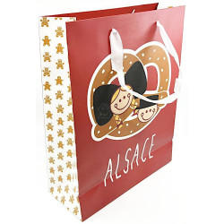 Sac Cadeau décor Alsace Bretzel taille M