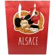 Sac Cadeau décor Alsace Bretzel taille L
