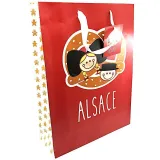 Sac Cadeau décor Alsace Bretzel taille L