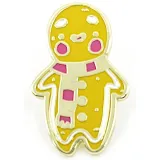 Broche Pins Fantaisie dorée Bonhomme en Pain d'Epices