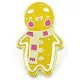 Broche Pins Fantaisie dorée Bonhomme en Pain d'Epices