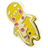 Broche Pins Fantaisie dorée Bonhomme en Pain d'Epices