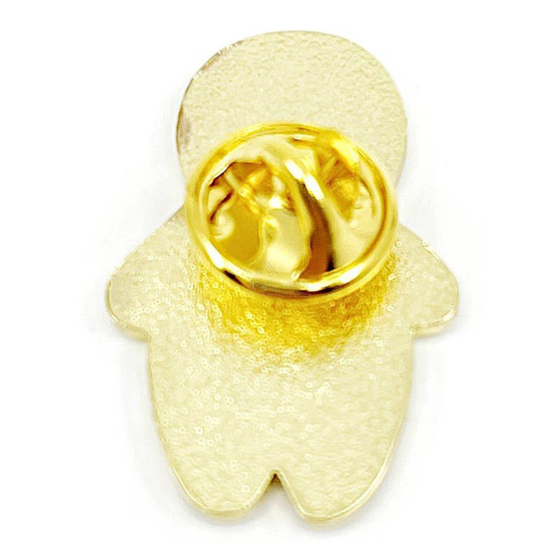 Broche Pins Fantaisie dorée Bonhomme en Pain d'Epices