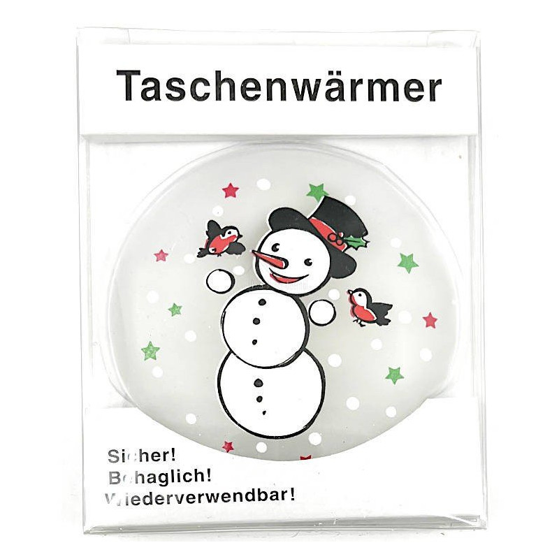 Chaufferette de poche décor Bonhomme de Neige