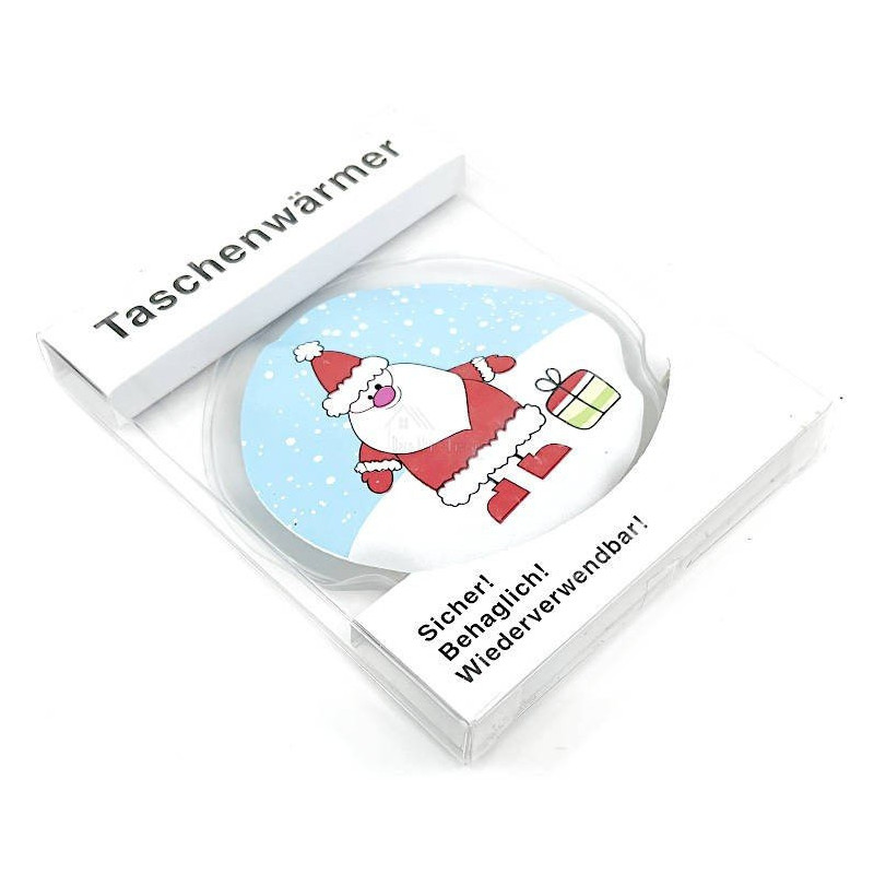 Father Christmas decorated pocket warmer