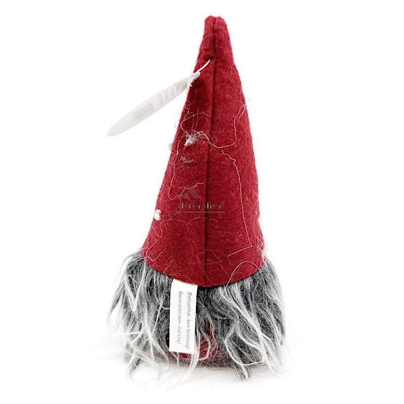 Gnome rouge avec Chapeau à pois blanc 15 cm