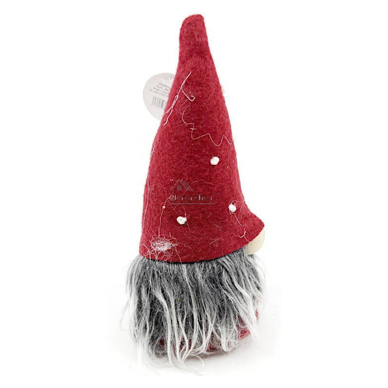 Gnome rouge avec Chapeau à pois blanc 15 cm
