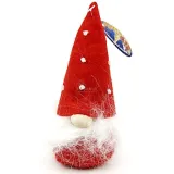 Roter Gnom mit Hut Weihnachtsmann 15 cm