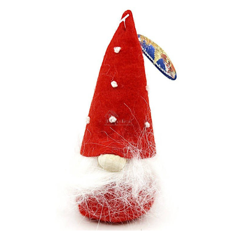 Gnome rouge avec Chapeau Père Noël 15 cm