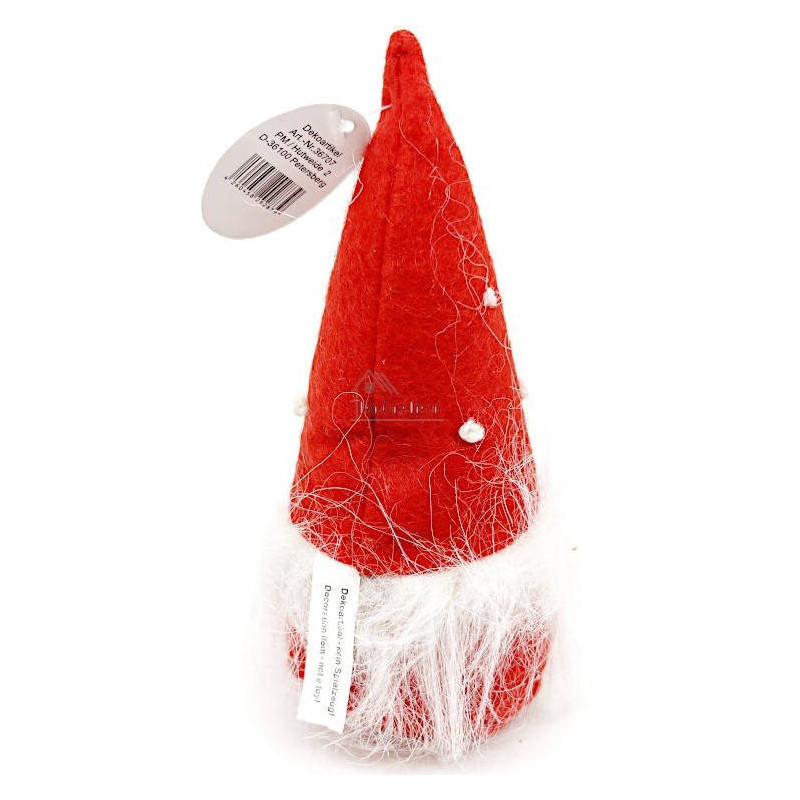 Gnome rouge avec Chapeau Père Noël 15 cm