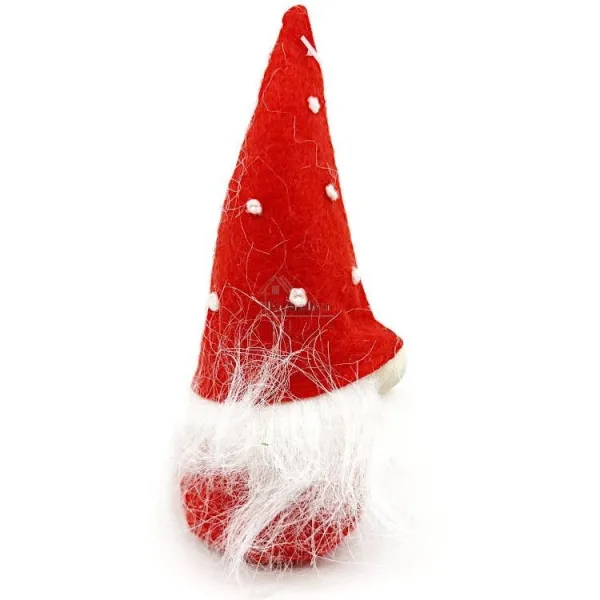 Roter Gnom mit Hut Weihnachtsmann 15 cm