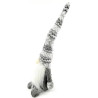 Grey Gnome with Grey White Knitted Hat 35 cm