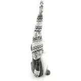 Grey Gnome with Grey White Knitted Hat 35 cm