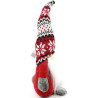 Gnome rouge avec Chapeau tricoté blanc rouge 35 cm