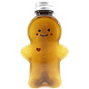 Bernsteinfarbene leere Flasche in Form eines Lebkuchenmännchens 500 ml