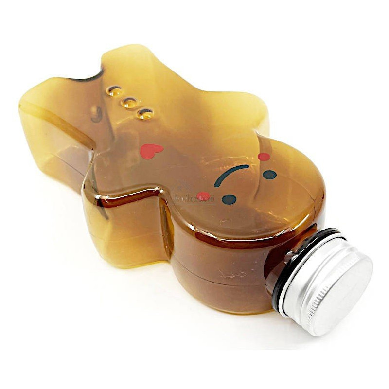 Bernsteinfarbene leere Flasche in Form eines Lebkuchenmännchens 500 ml