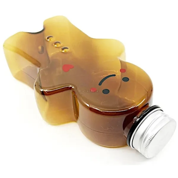 Bouteille Ambrée vide forme Bonhomme en Pain d'Epices 500 ml