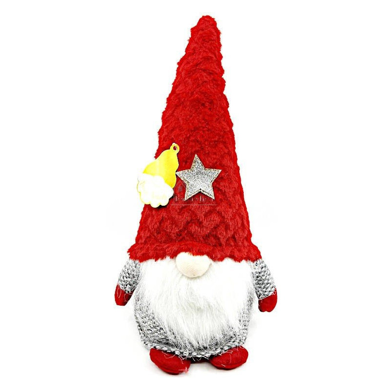 Big grey Gnome him with red hat 38 cm