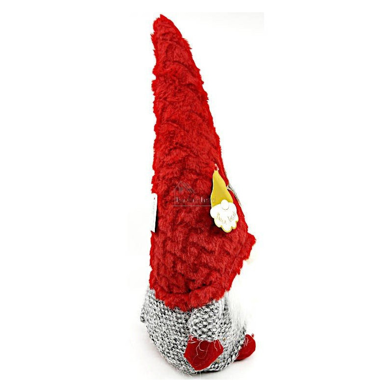 Big grey Gnome him with red hat 38 cm