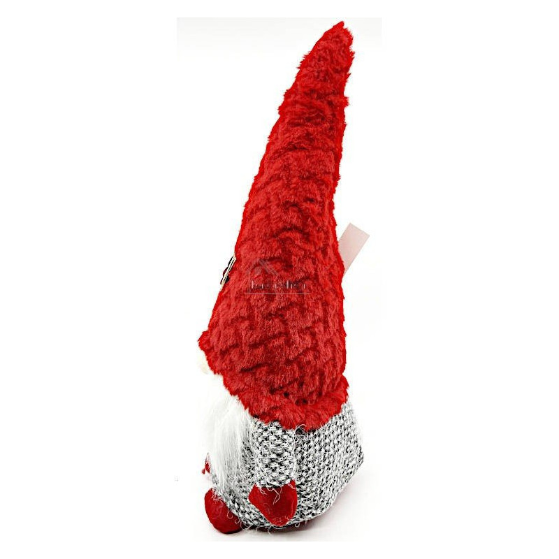 Big grey Gnome him with red hat 38 cm