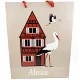 Sac Cadeau décor Maison et Cigognes d'Alsace taille M