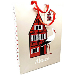 Alsatian Stork and House Gift Bag size L