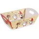 Panier vide Kraft à poignée beige rouge décor Père Noël