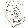 Wooden Stork's Nest decoration to hang