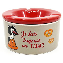 Ashtray in Ceramic decorated with Storks and Pretzels