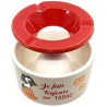 Ashtray in Ceramic decorated with Storks and Pretzels