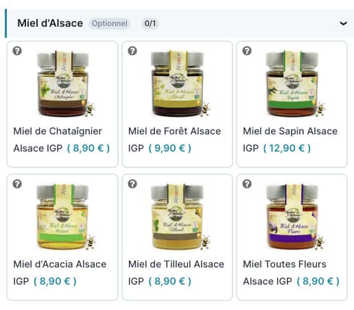 Aufhebung der Auswahl eines ursprünglich ausgewählten Produkts