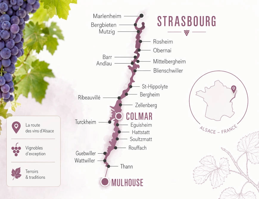 Carte des Vins d'Alsace