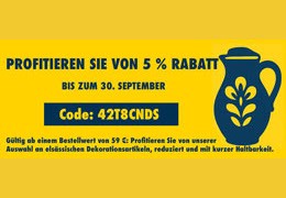 Elsässische Dekoration: 5 % Rabatt im September Elsässische Dekoration: 5 % Rabatt im September