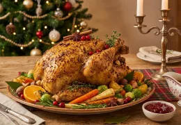 Rezept des gefüllten Kapauns mit Weihnachtsgewürzsenf