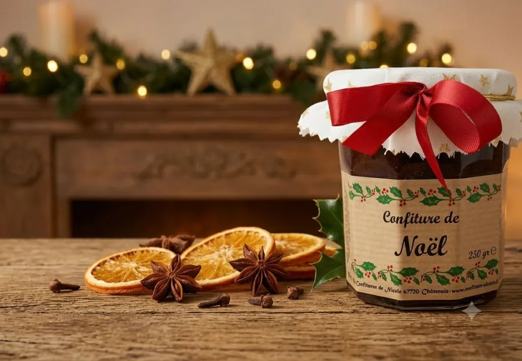 Handgemachte Elsässische Weihnachtsmarmelade - Spezialität von Nicole mit Trockenfrüchten und Gewürzen