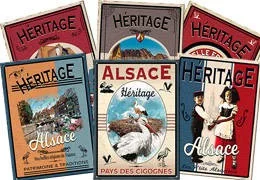 Neue dekorative Vintage-Platten über das Elsass