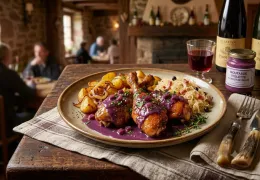 Duck Drumsticks with Violet Grape Must Mustard Recipe