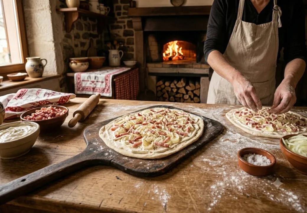 Alsatian Flammekueche (Tarte Flambée) Recipe - The Real Recipe