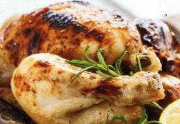 Capon stuffed with Christmas spice mustard