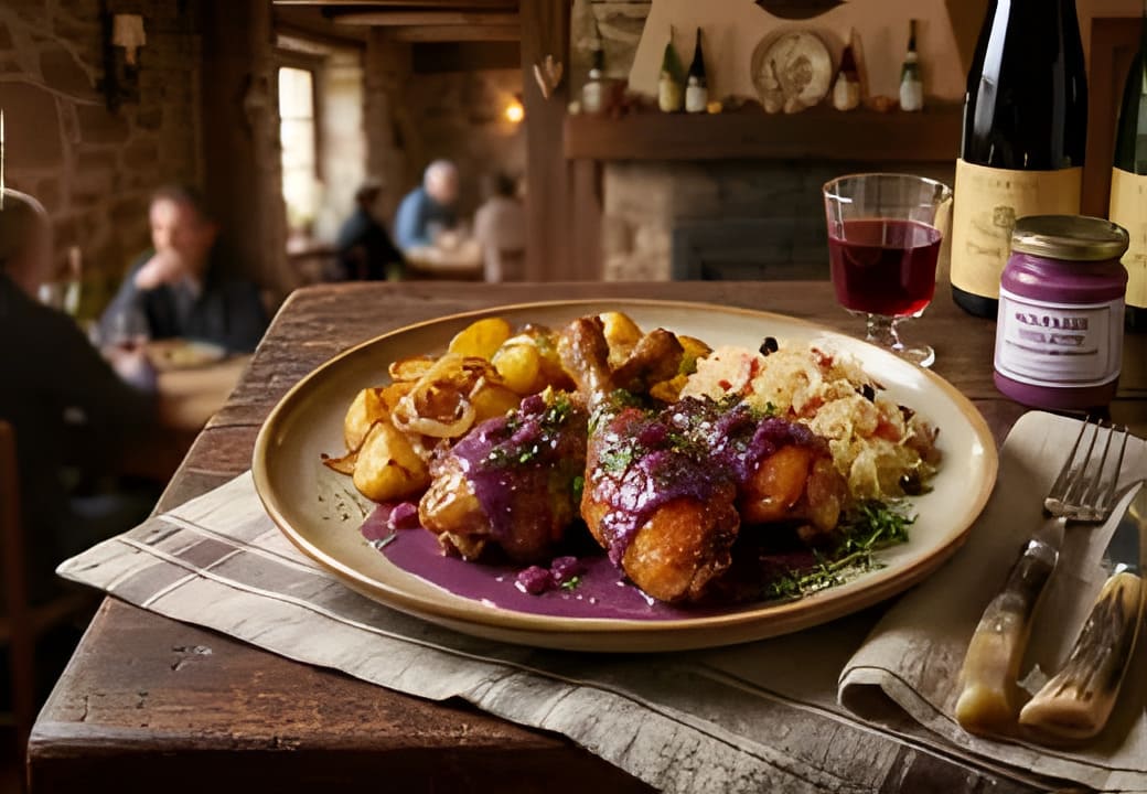 Recette de Manchonettes de Canard à la Moutarde Violette au Moût de Raisin