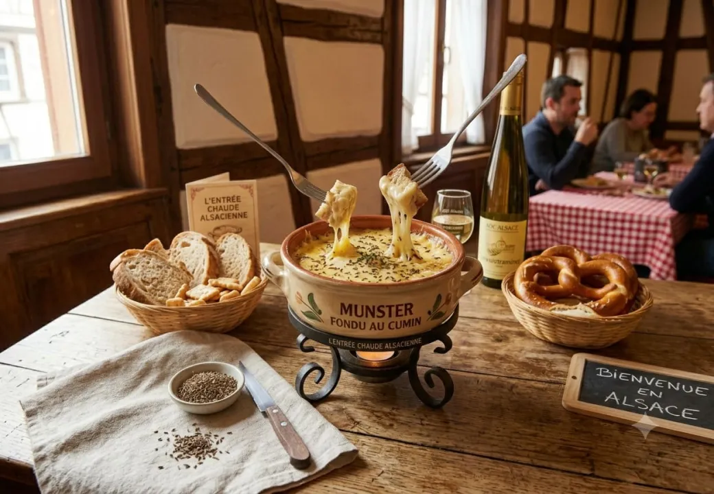 Munster Fondu au Cumin - L'Entrée Chaude Alsacienne en 15 Minutes