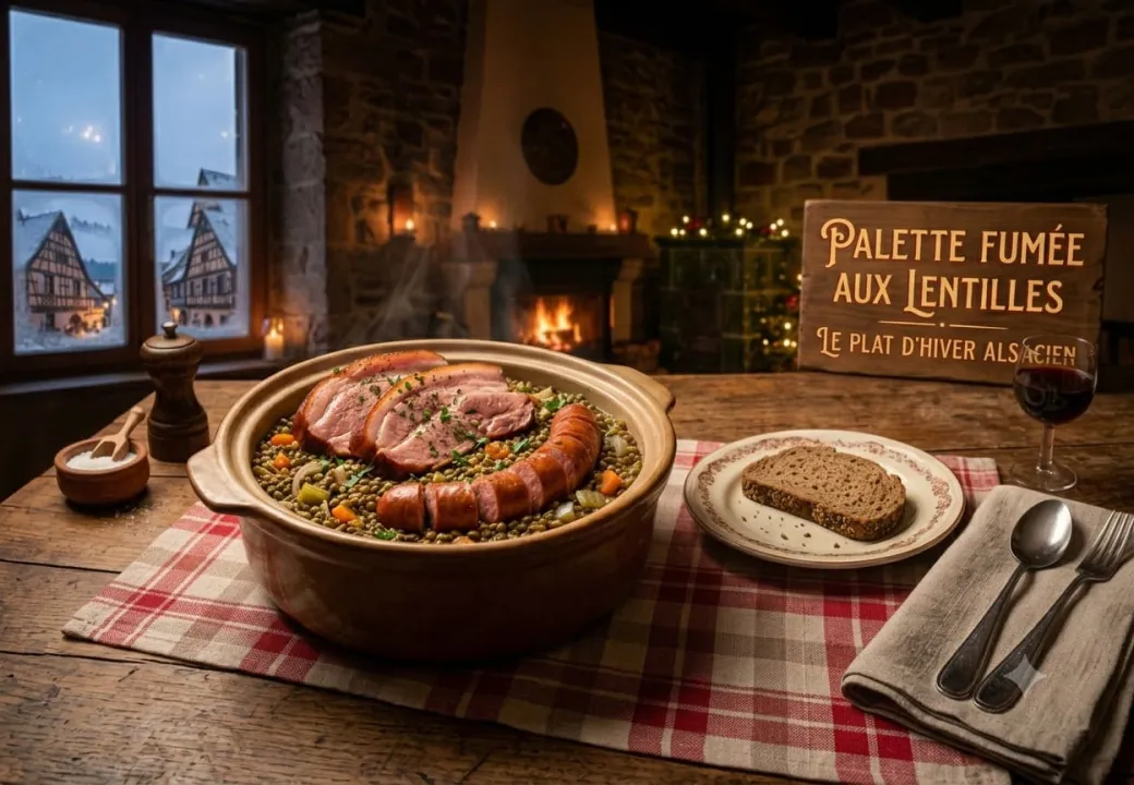 Palette Fumée aux Lentilles - Le Plat d'Hiver Alsacien par Excellence