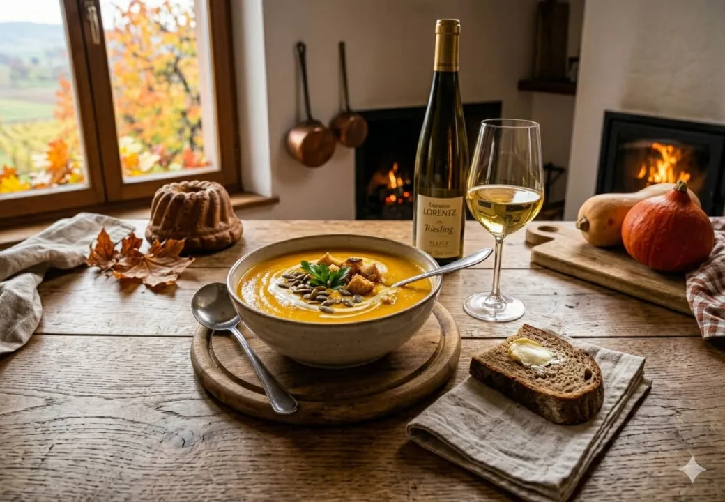 Kürbissuppe mit Riesling - Das Elsässische Herbstrezept