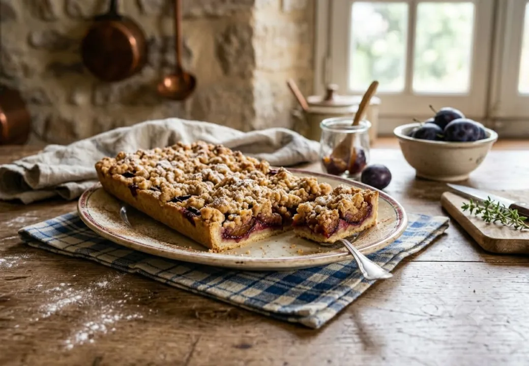 Pruimen Streusel - De Elzasser Crumble Taart met Kwetsen