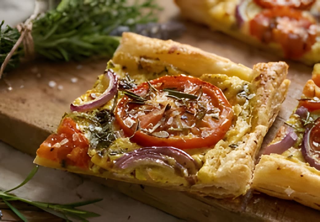 Recette de Tarte Fine aux Herbes de Provence et Moutarde Douce