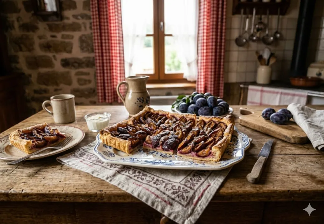 Alsatian Quetsch Plum Tart - The Traditional Autumn Recipe
